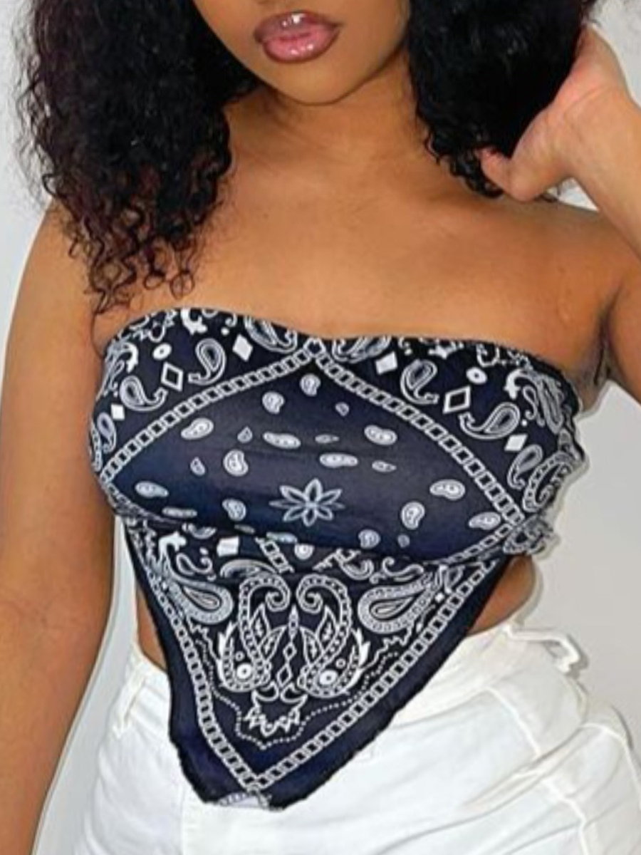

Lovely Casual Print Patchwork Asymmetrical Black Plus Size Camisole