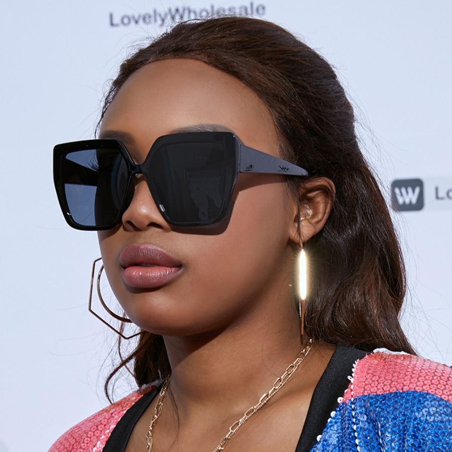 

Lovely Street Patchwork Black Sunglasses