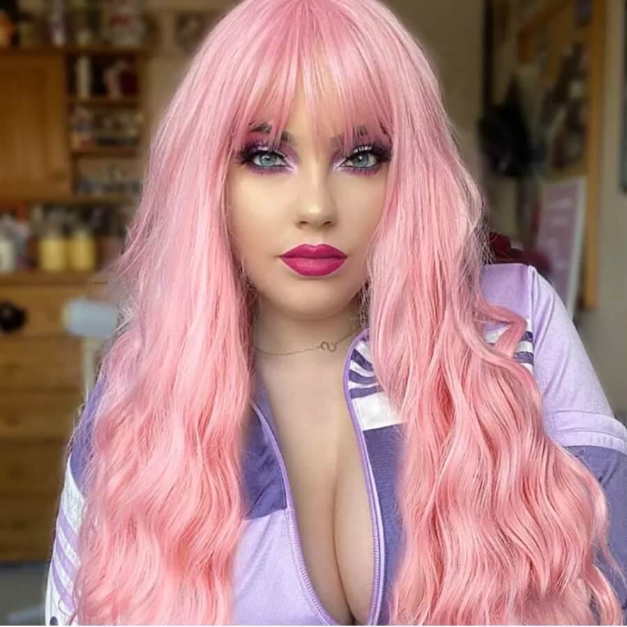 

Lovely Chic High-temperature Resistance Long Pink Wig