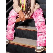 Lovely Chic Gradient Pocket Design Pink Pants