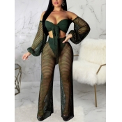 Lovely Trendy Off The Shoulder See-through Bandage