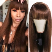 Lovely Sweet Long Straight Brown Wig