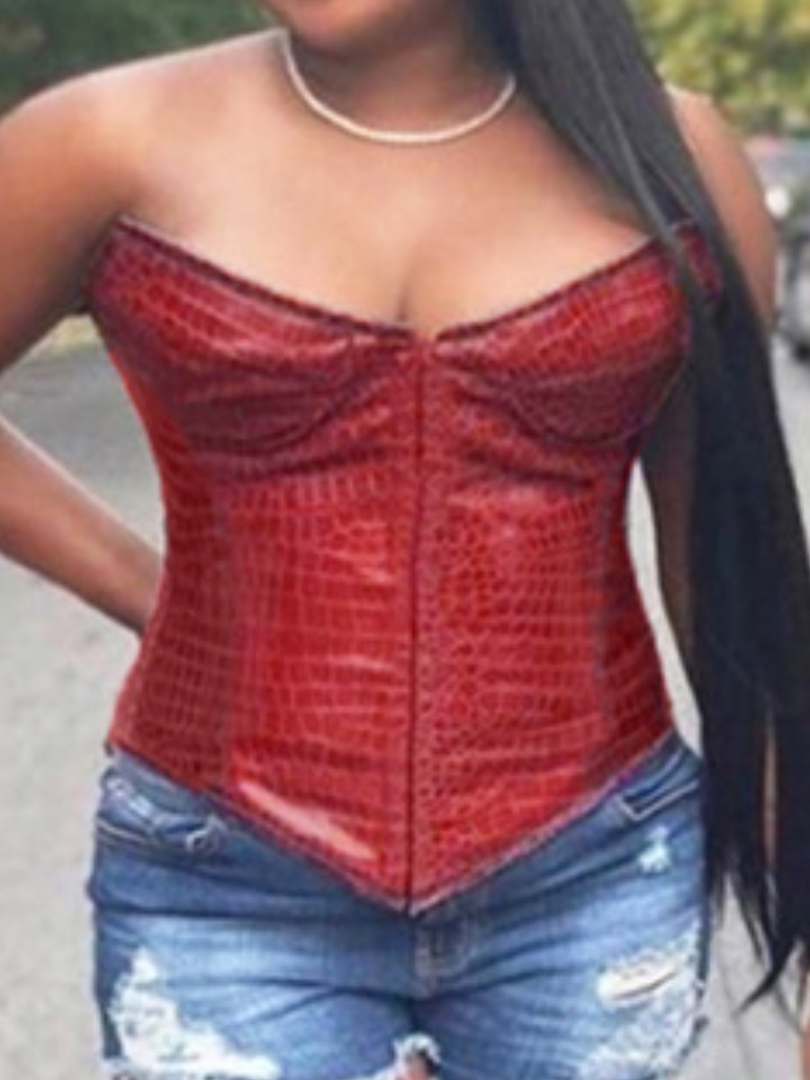 

Lovely Street Off The Shoulder Basic Skinny Wine Red Camisole