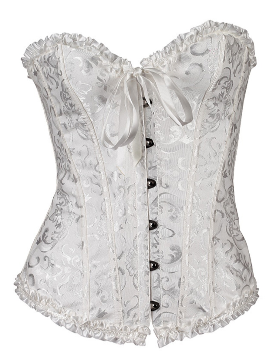 

Lovely Sexy Off The Shoulder Bandage Design White Corset