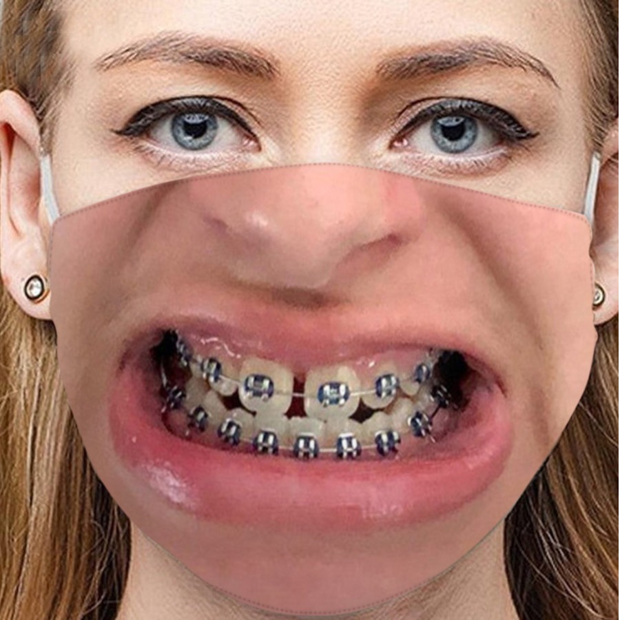 

Lovely Casual Lip Print Pink Bogey Face Mask