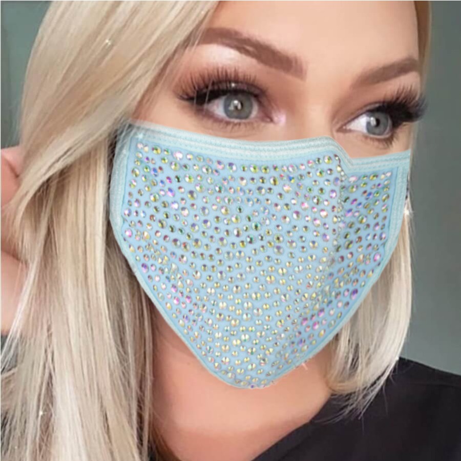 

Lovely Casual Sequined Blue Face Mask