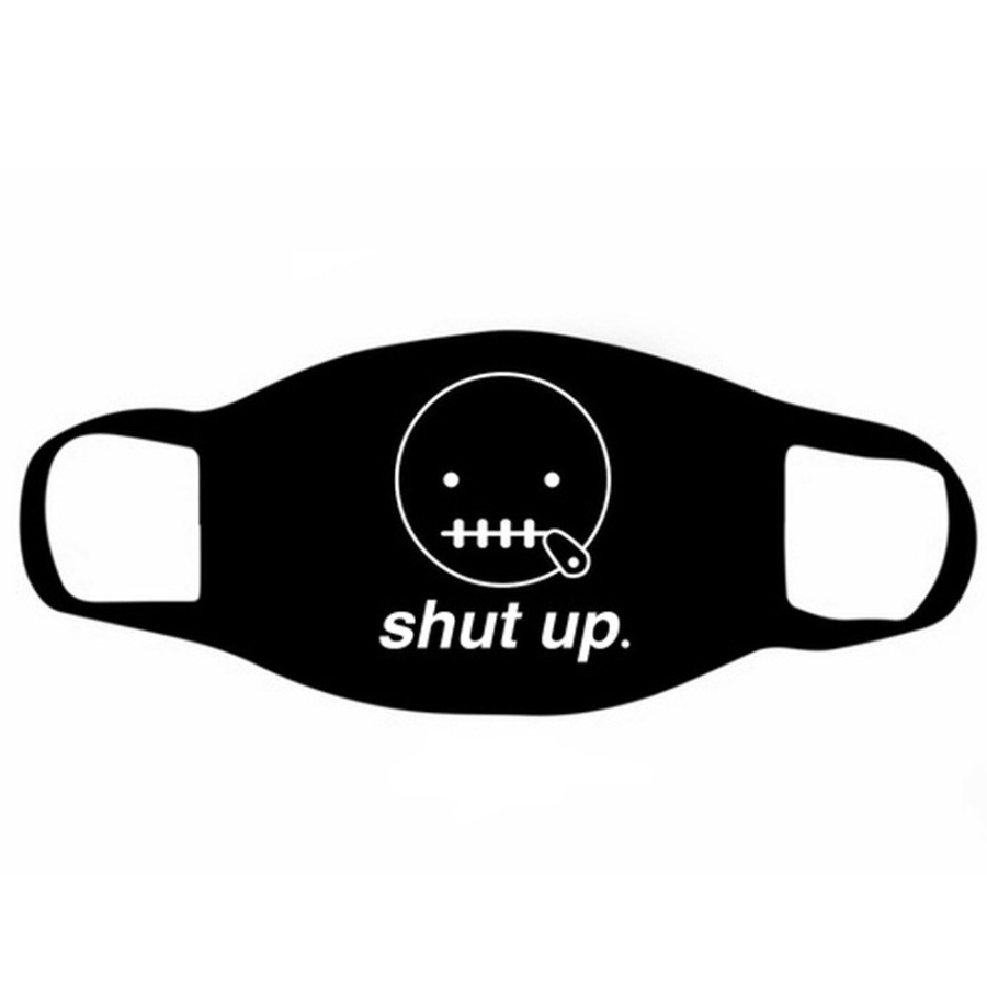 

Lovely Casual Letter Print Pitch-black Face Mask