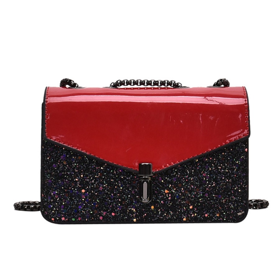 

Lovely Casual Sequined Patchwork Red Crossbody Bag