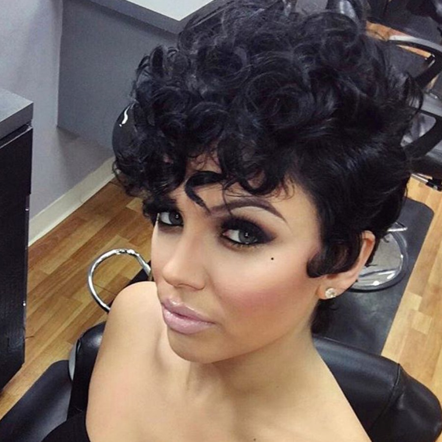 

Lovely Street Short High-temperature Resistance Black Wig
