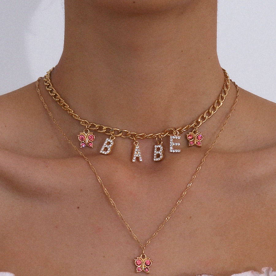

Lovely Casual Letter Gold Multilayer Necklace