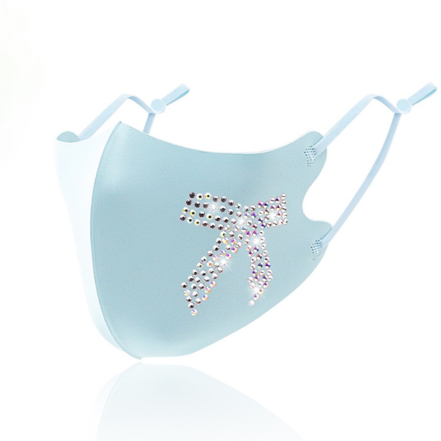 

Lovely Casual Sequined Baby Blue Face Mask