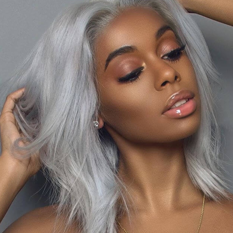 

Lovely Casual High-temperature Resistance Light Grey Wig
