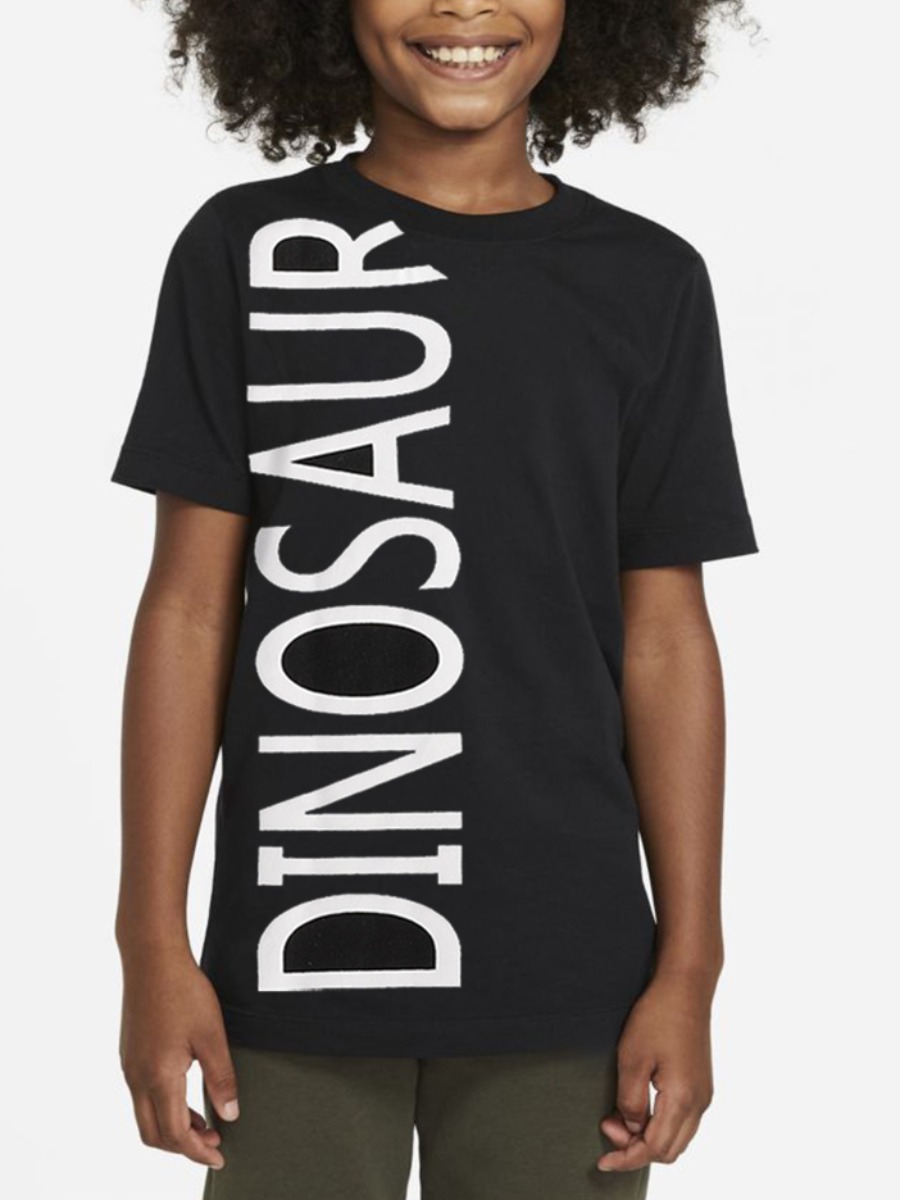 

Lovely Boy Casual O Neck Letter Print Black T-shirt