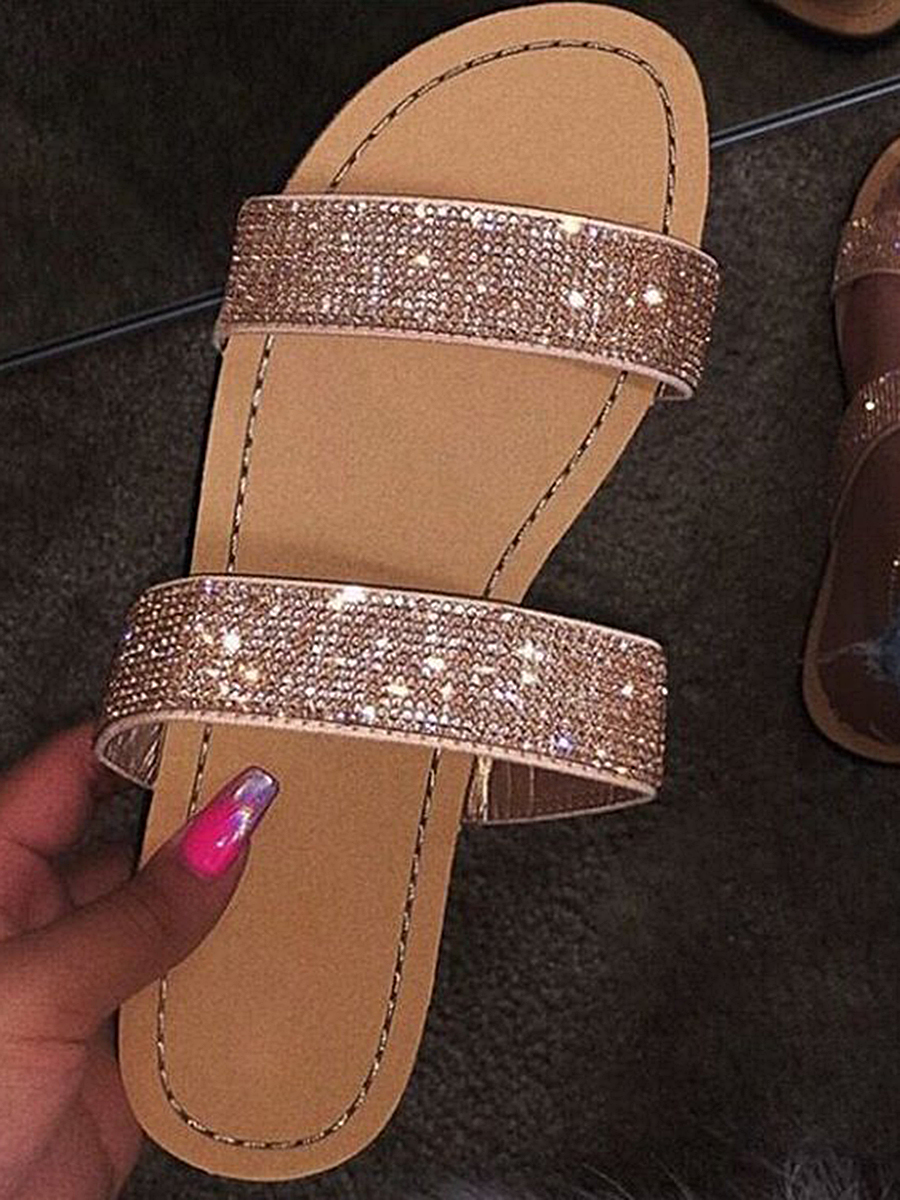 

LW Casual Sequined Pink Slippers