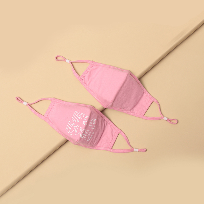 

Lovely Casual Letter Print Pink Face Mask