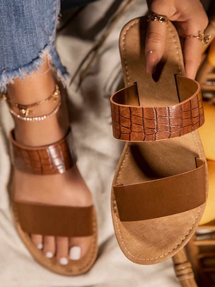 

Lovely Casual Round-toe Brown Flats