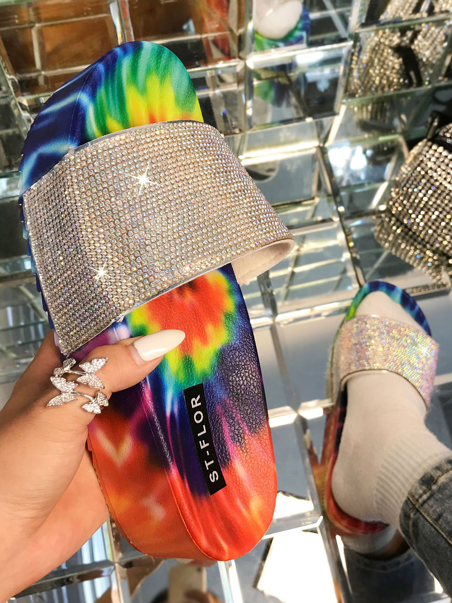 

Lovely Casual Sequined Print Multicolor Platform Shoes, Multi