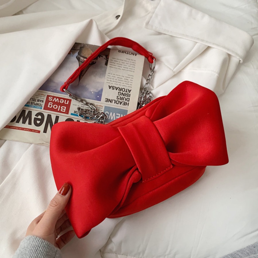 

Lovely Sweet Bow-tie Decoration Red Crossbody Bags