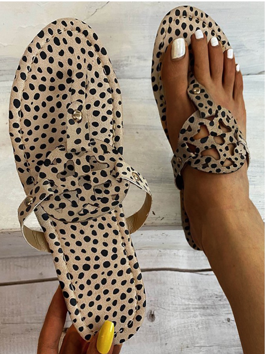 

Lovely Casual Cobra Print Round-toe Slippers