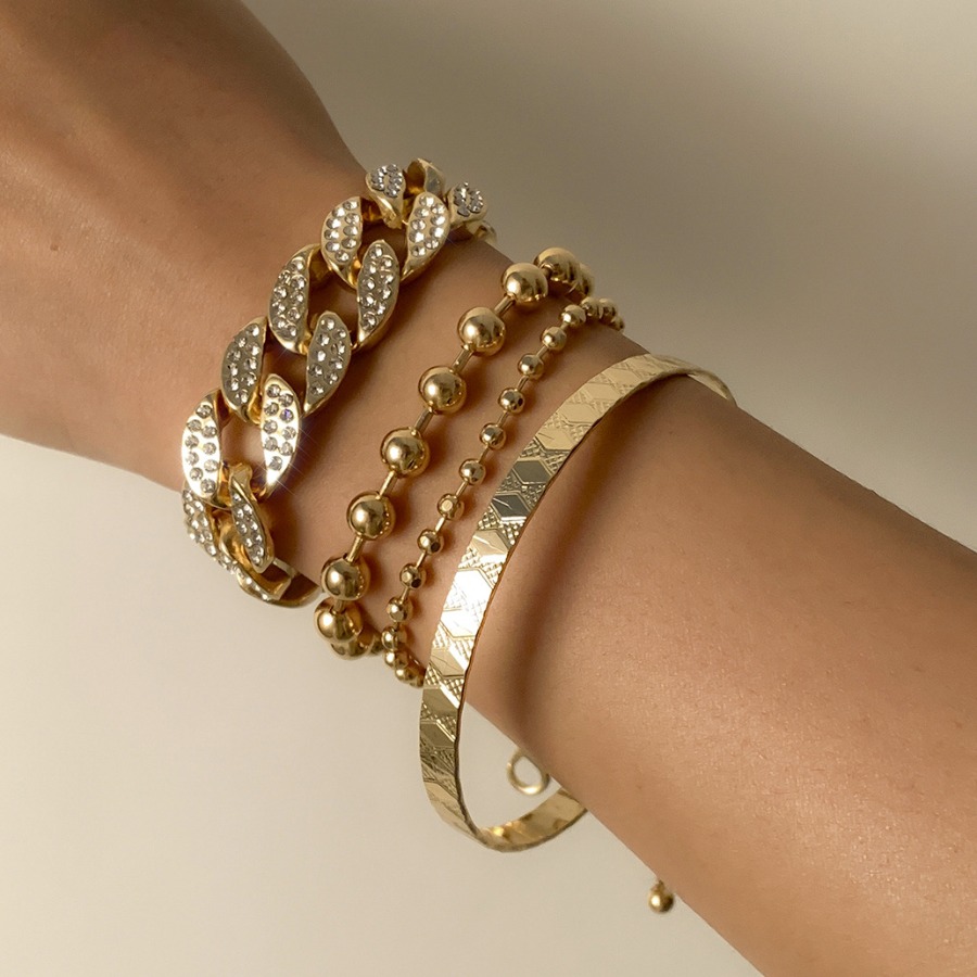 

Lovely Casual Chain Pattern Gold Bracelet