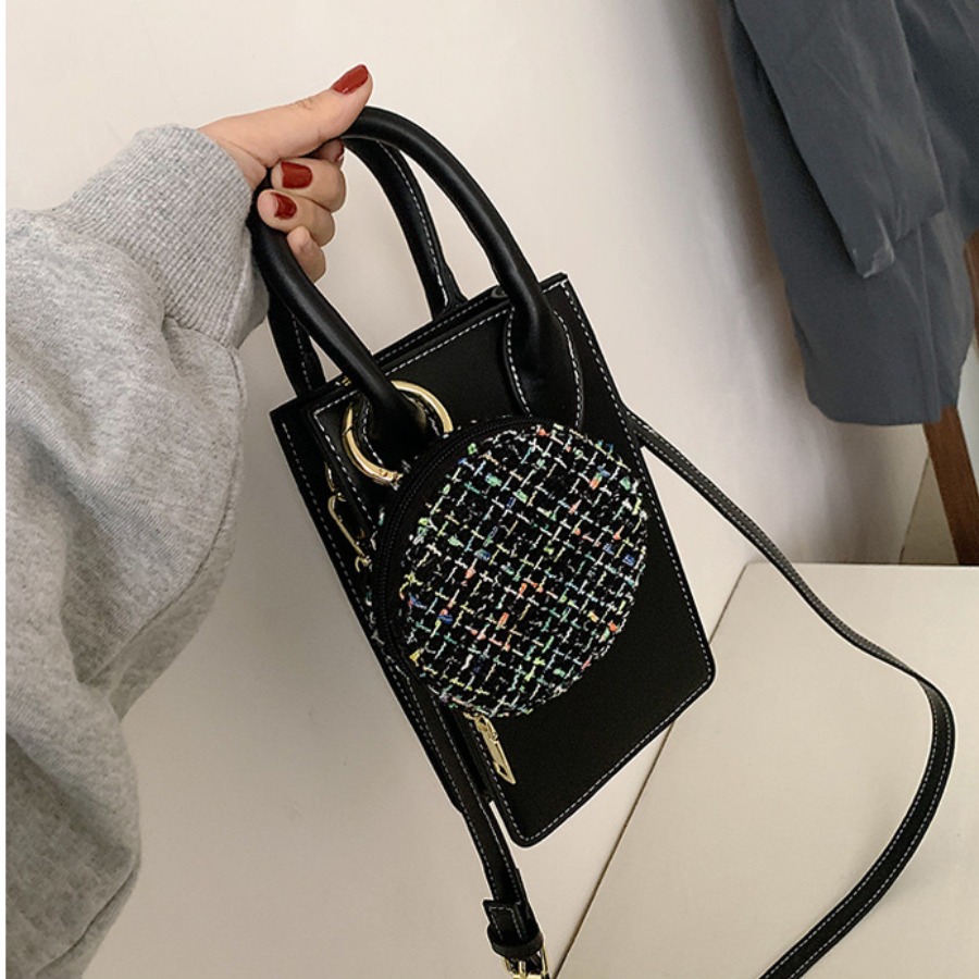 

Lovely Casual Metal Accessories Decoration Black Crossbody Bag