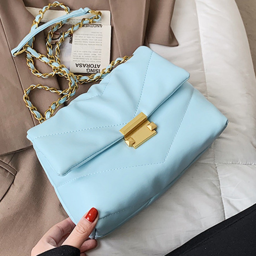 

Lovely Business Chain Strap Blue Crossbody Bag