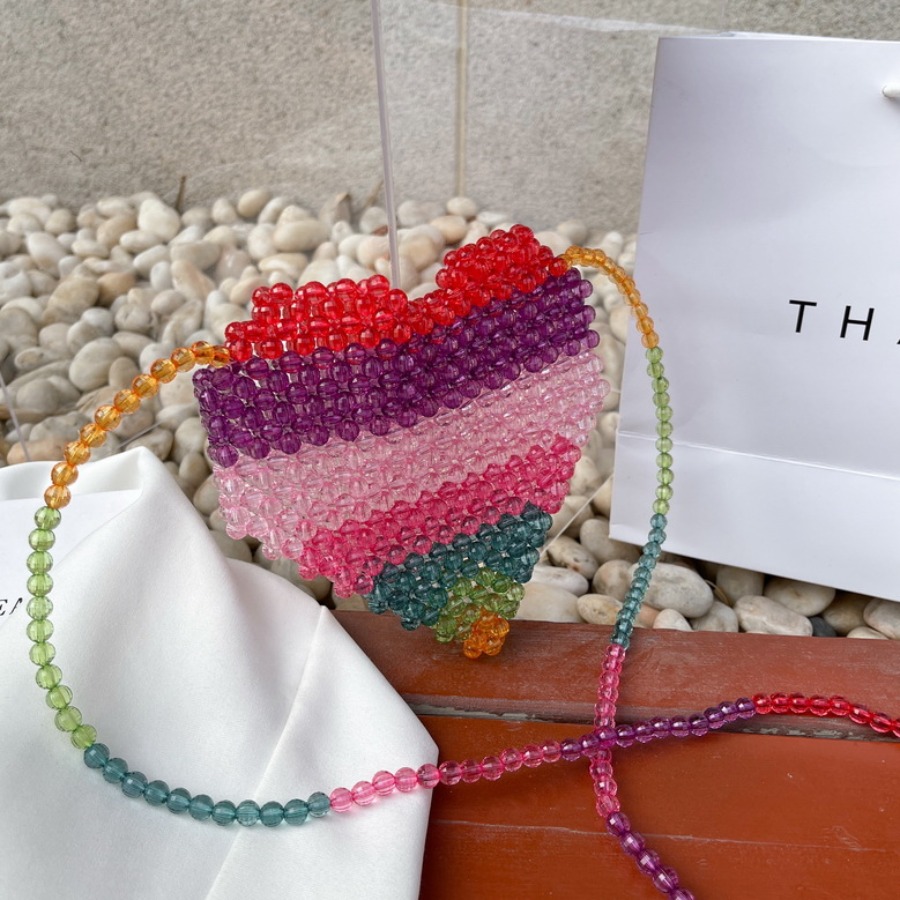 

Lovely Sweet Jelly Bead Multicolor Crossbody Bag, Multi