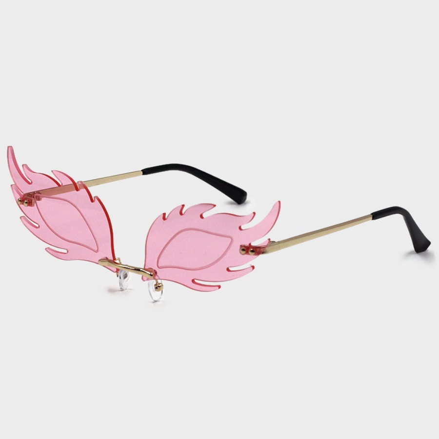 

LW BASICS Chic Asymmetrical Pink Sunglasses