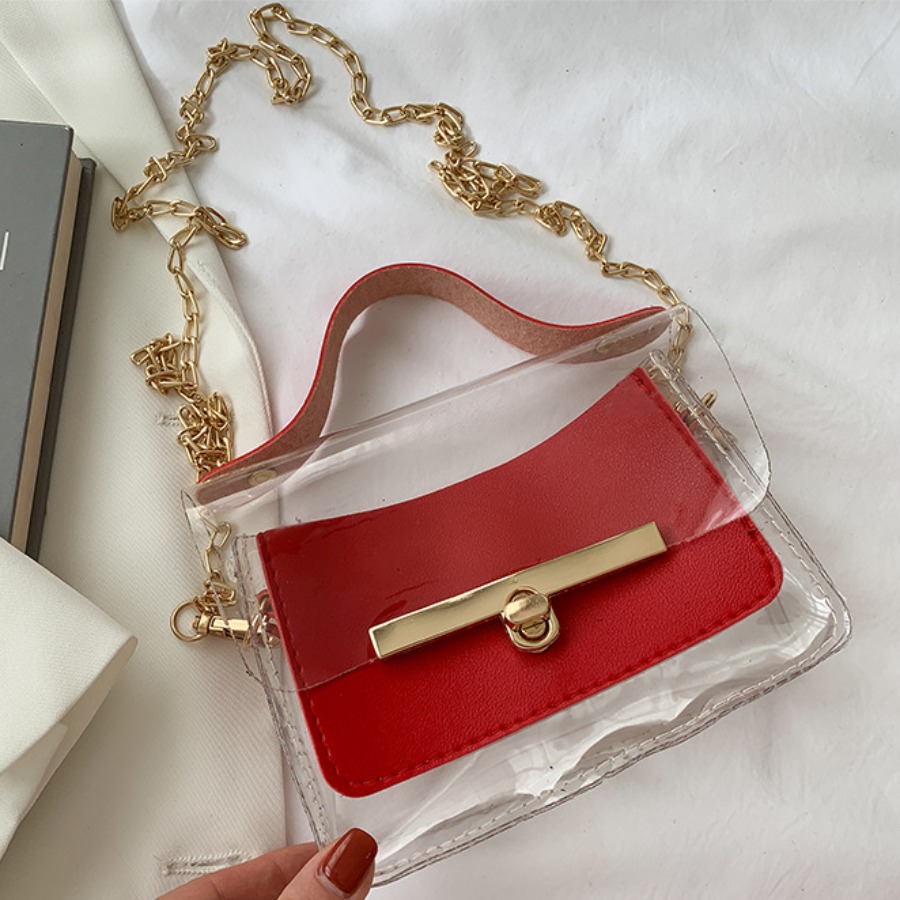 

Lovely Casual See-through Red Crossbody Bags