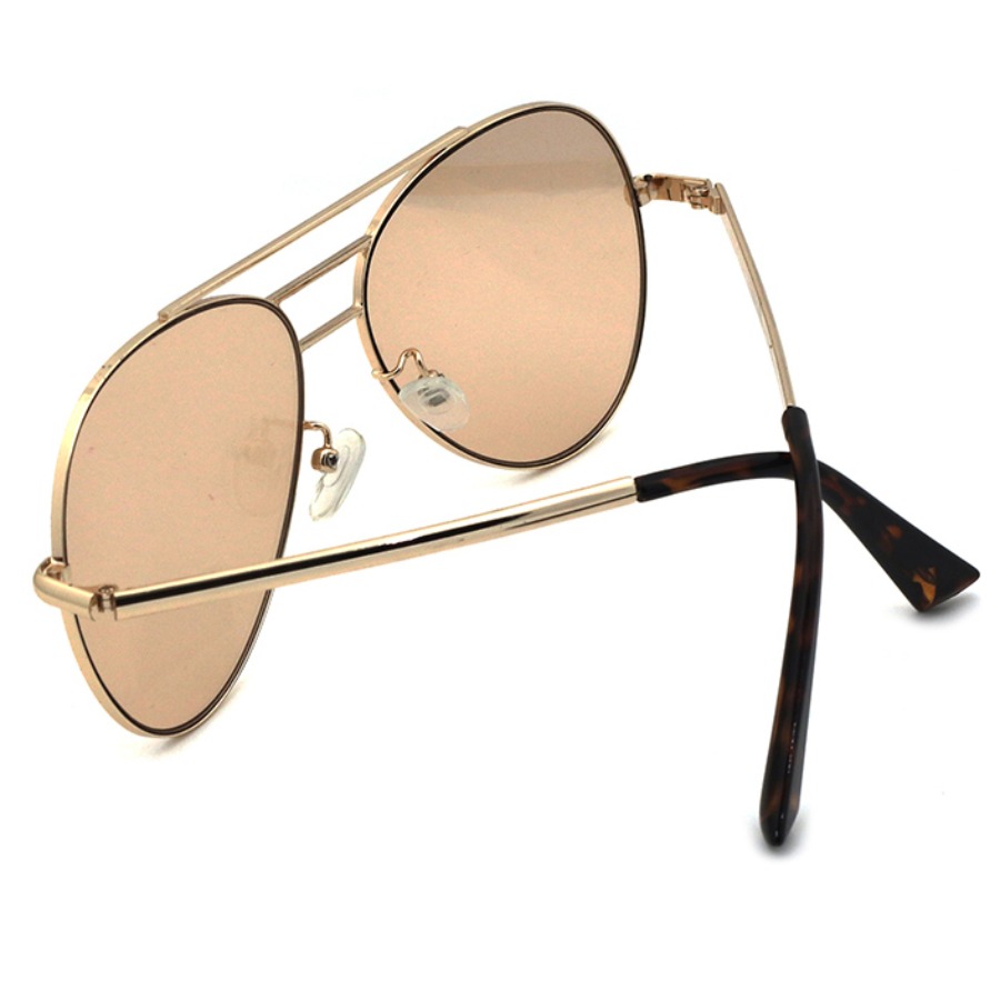 Lovely Casual Asymmetrical Frame Brown Sunglasses