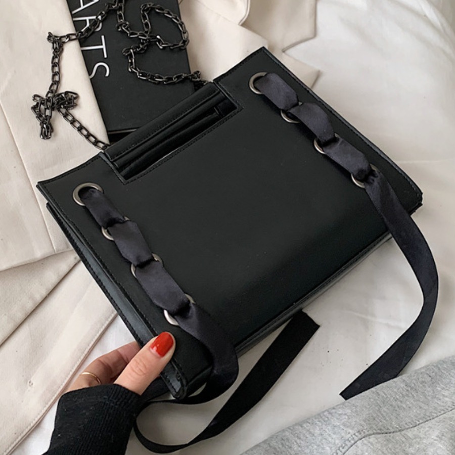 

Lovely Street Chain Strap Black Crossbody Bags