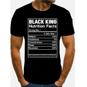 LW Men King Letter Print T-shirt