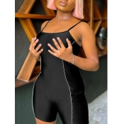 LW Sporty Spaghetti Strap Skinny Grey One-piece Ro