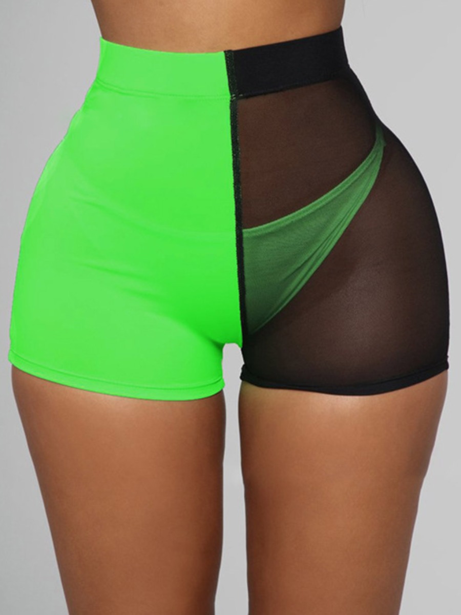 

Lovely Boho High-waisted See-through Green Bikini Bottom