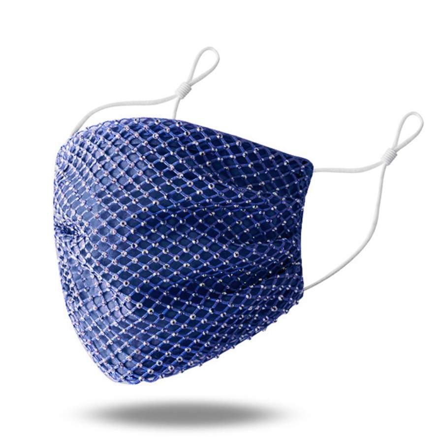 

Lovely Casual Sequined Blue Face Mask
