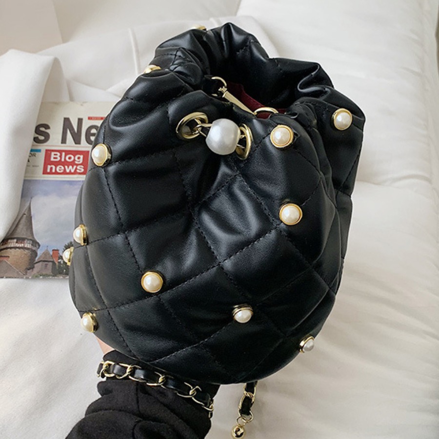 

Lovely Casual Pearl Decoration Black Crossbody Bags