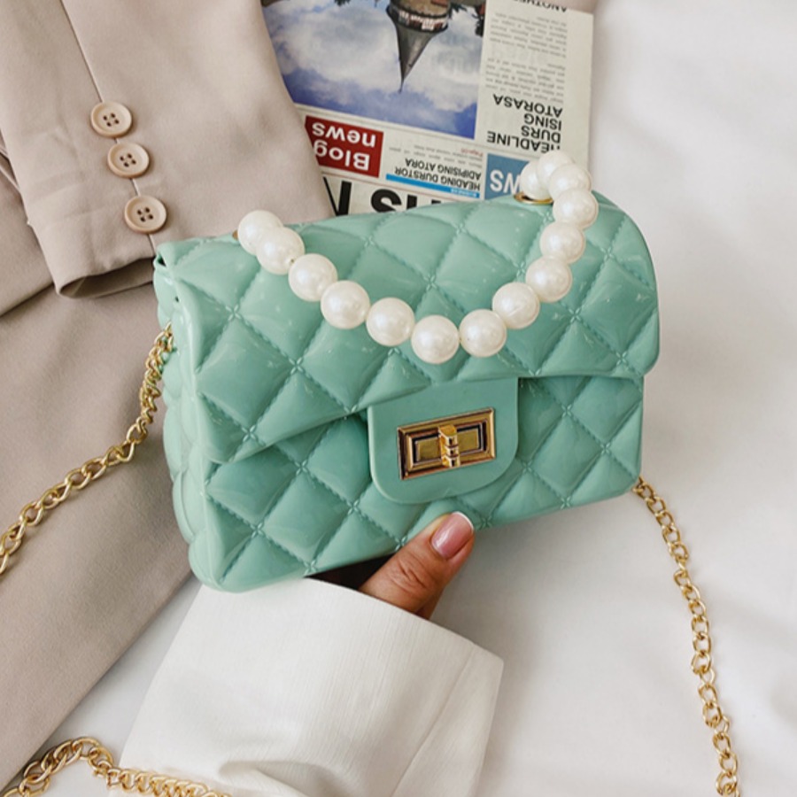 

Lovely Casual Pearl Decoration Green Crossbody Bags