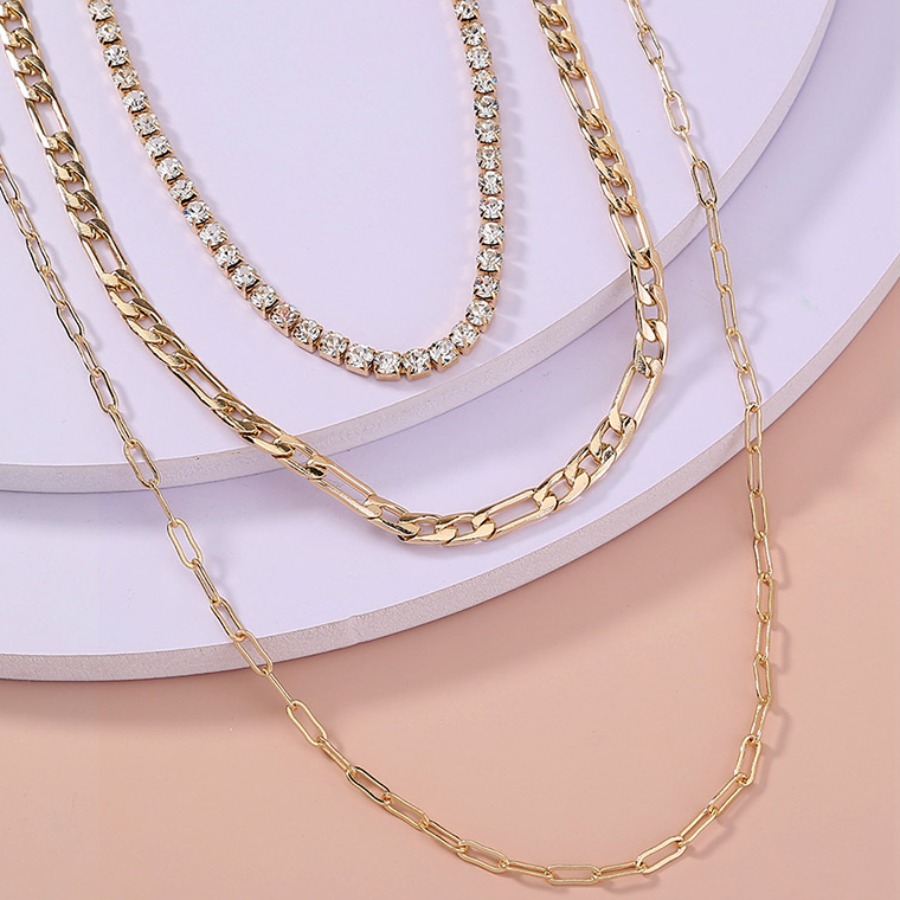 

Lovely Casual Hollow-out Gold Multilayer Necklace