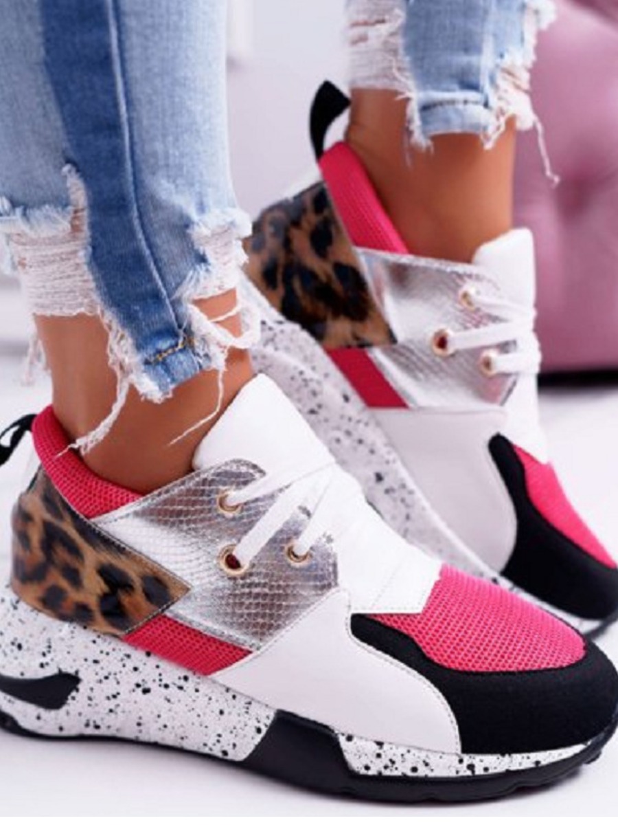 

LW Sporty Color-lump Pink Sneakers