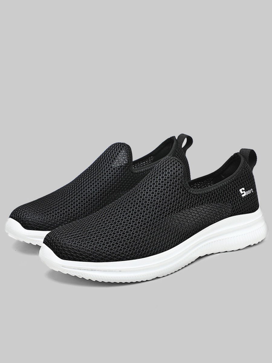 

Lovely Men Sporty Hollow-out Black Sneakers