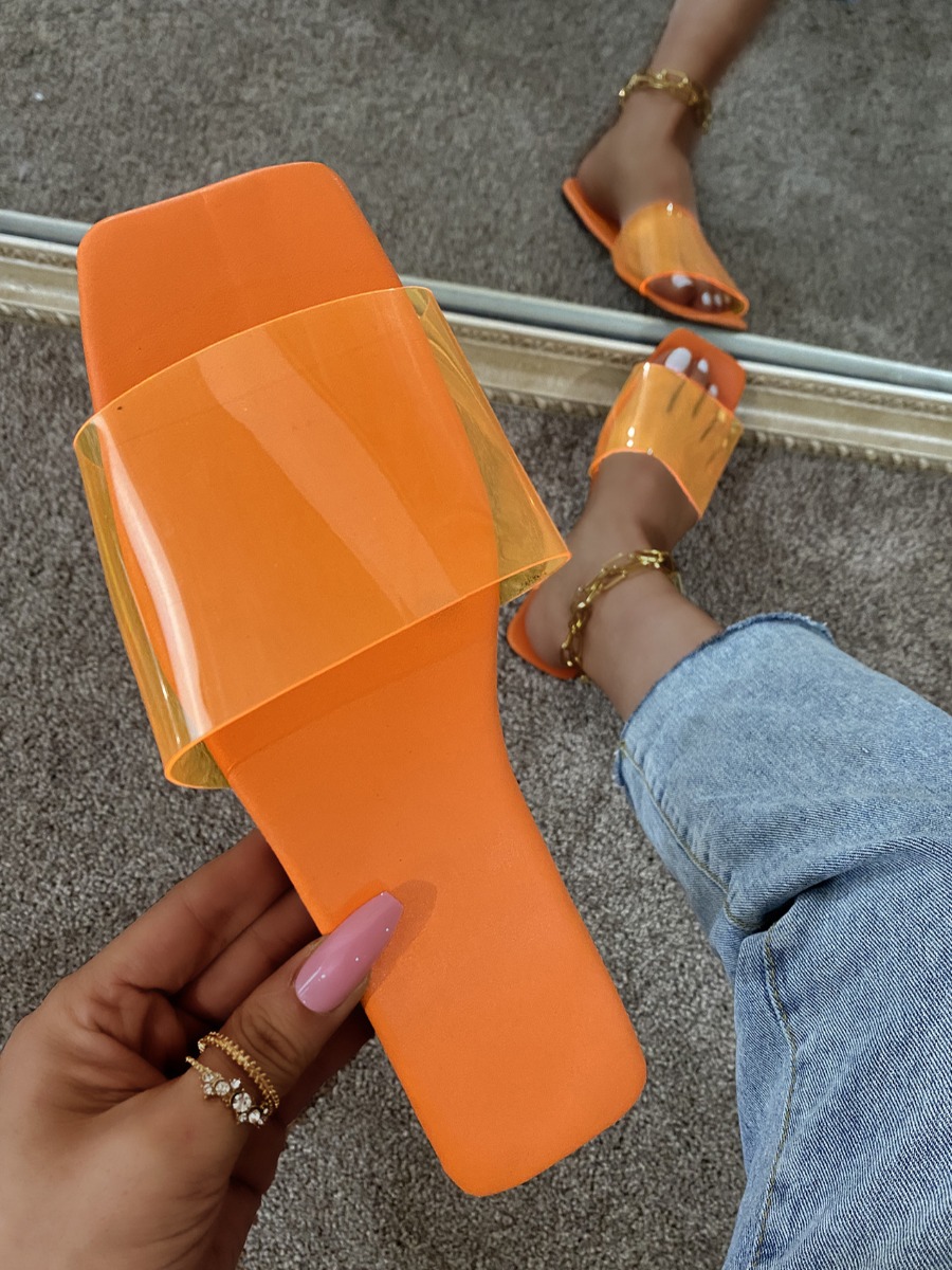 

Lovely Casual See-through Croci Slippers