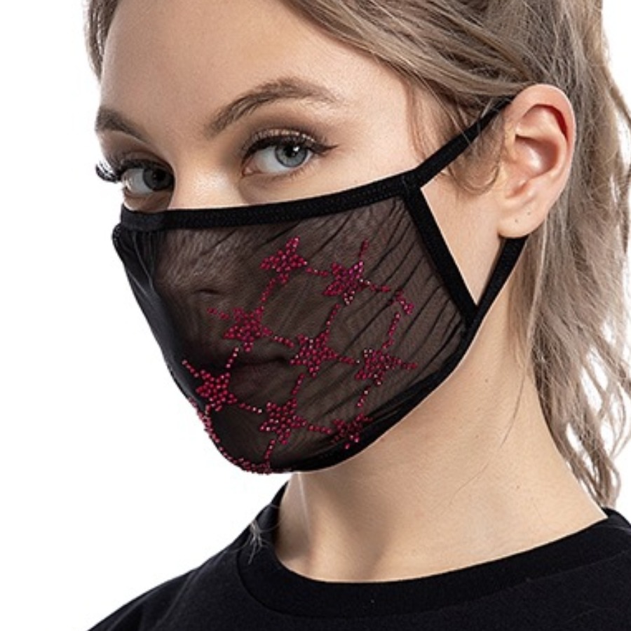 

Lovely Street See-through Red Face Mask