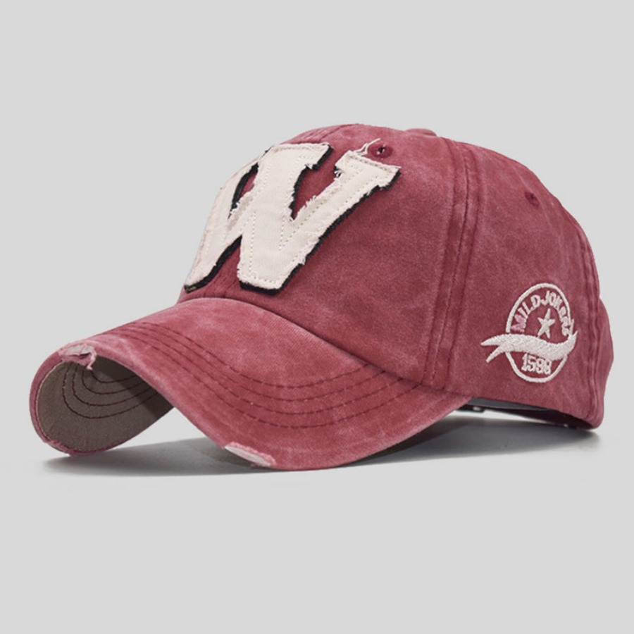 

Lovely Casual Letter Decoration Wine Red Hat