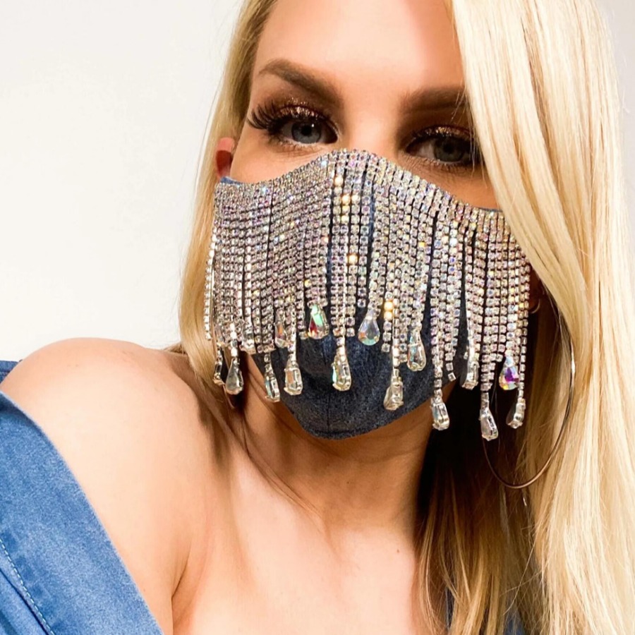 

LW Street Tassel Design Black Face Mask