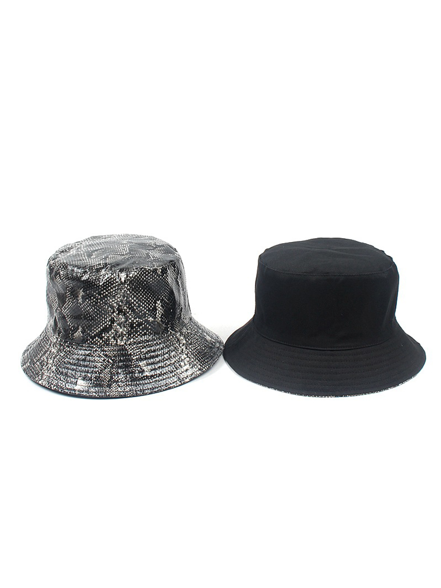 LW BASICS Casual Cobra Print Black Hat