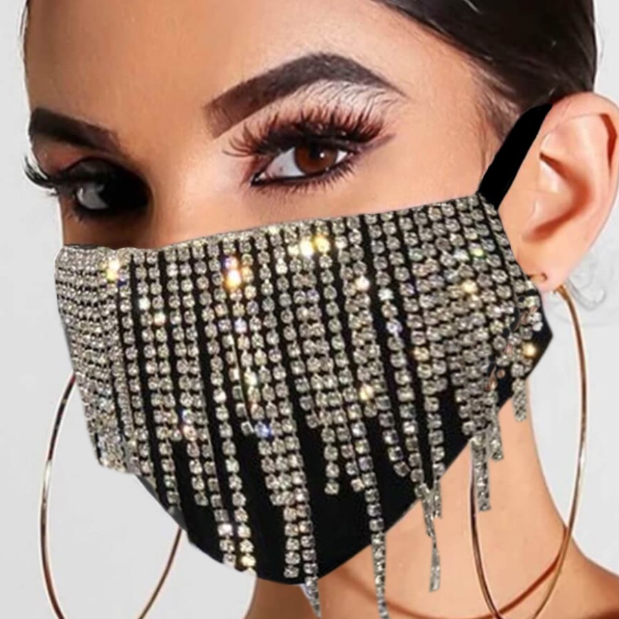 

LW Street Tassel Design Pitch-black Face Mask