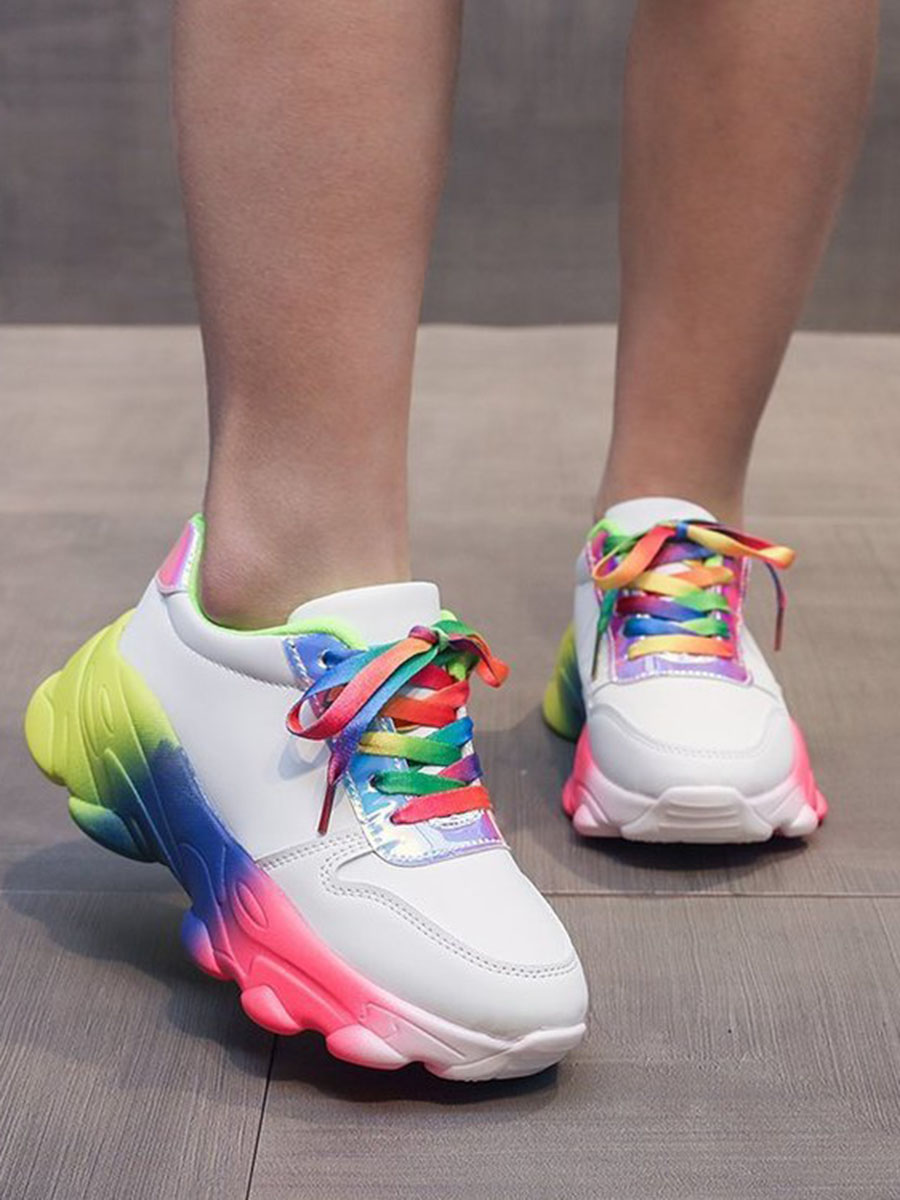 

Lovely Sporty Tie-dye White Sneakers