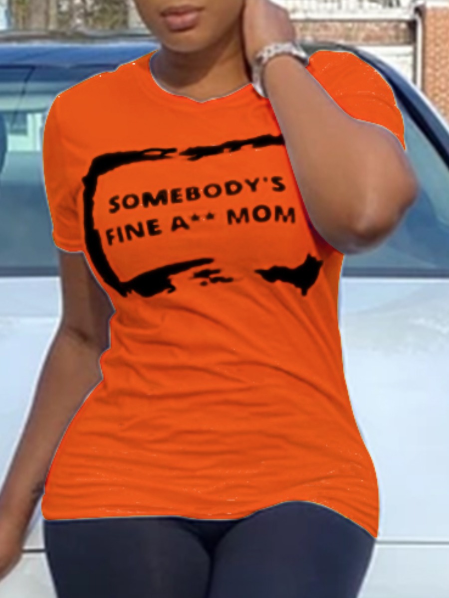 

Lovely Street O Neck Letter Print Croci T-shirt