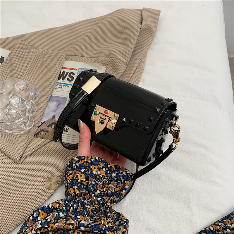 

Lovely Casual Metal Accessories Decoration Black Crossbody Bag