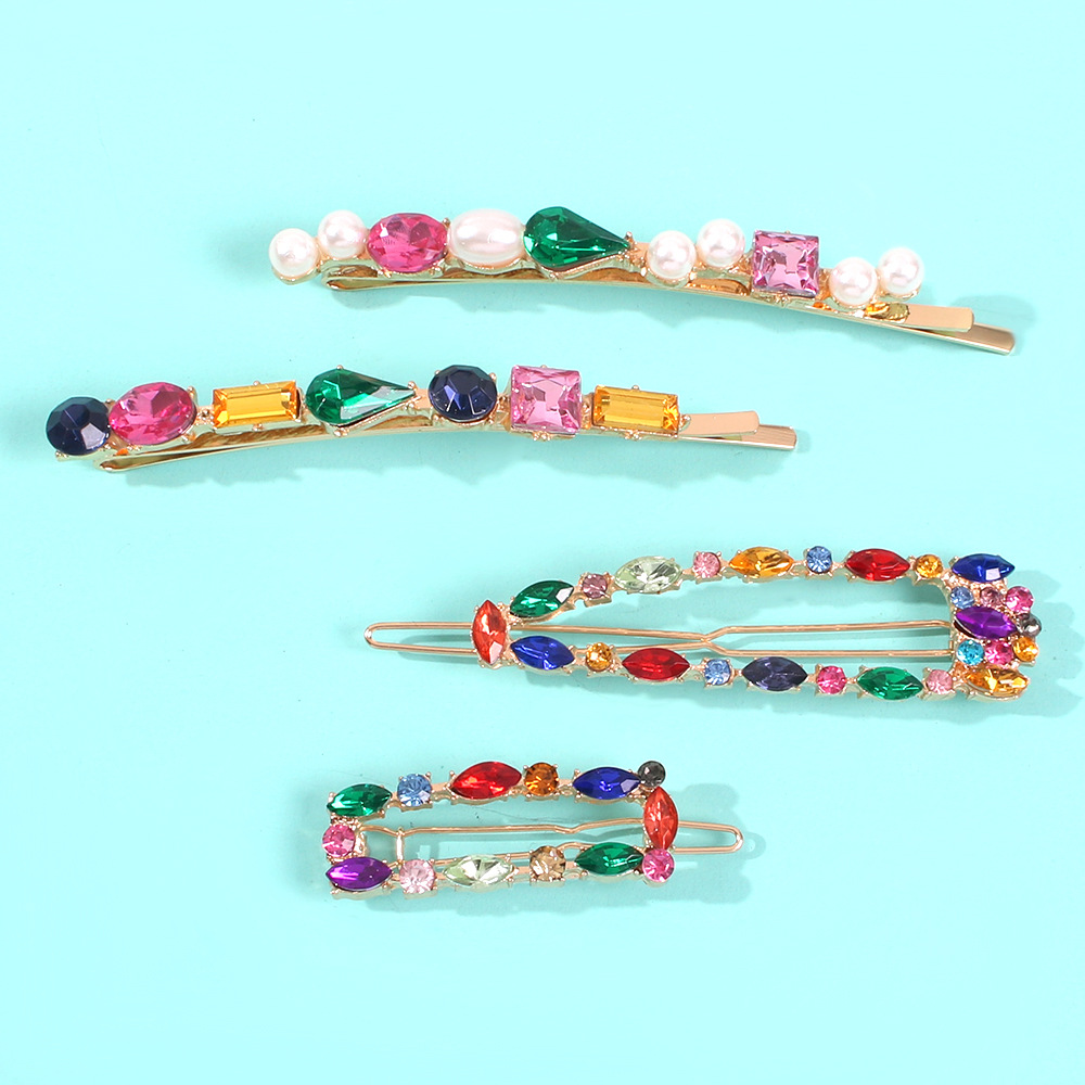 

Lovely Sweet Color-lump Gold Hairpin